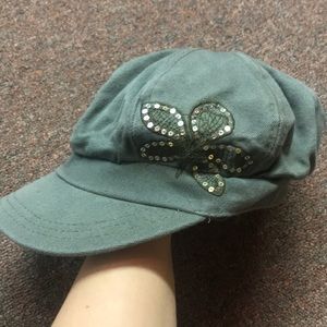 Olive color hat.